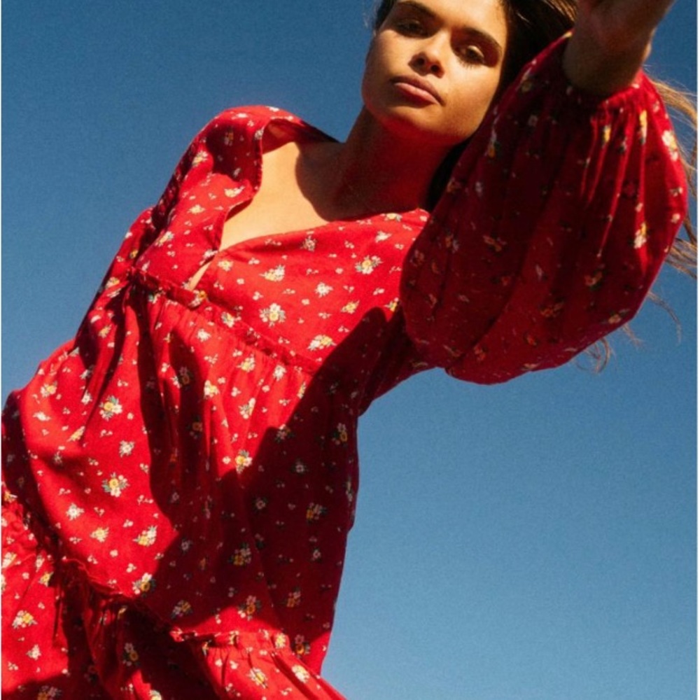 BILLABONG WRANGLER Falling For You Dress Classic Red Billabong Womens - Picture 6 of 9